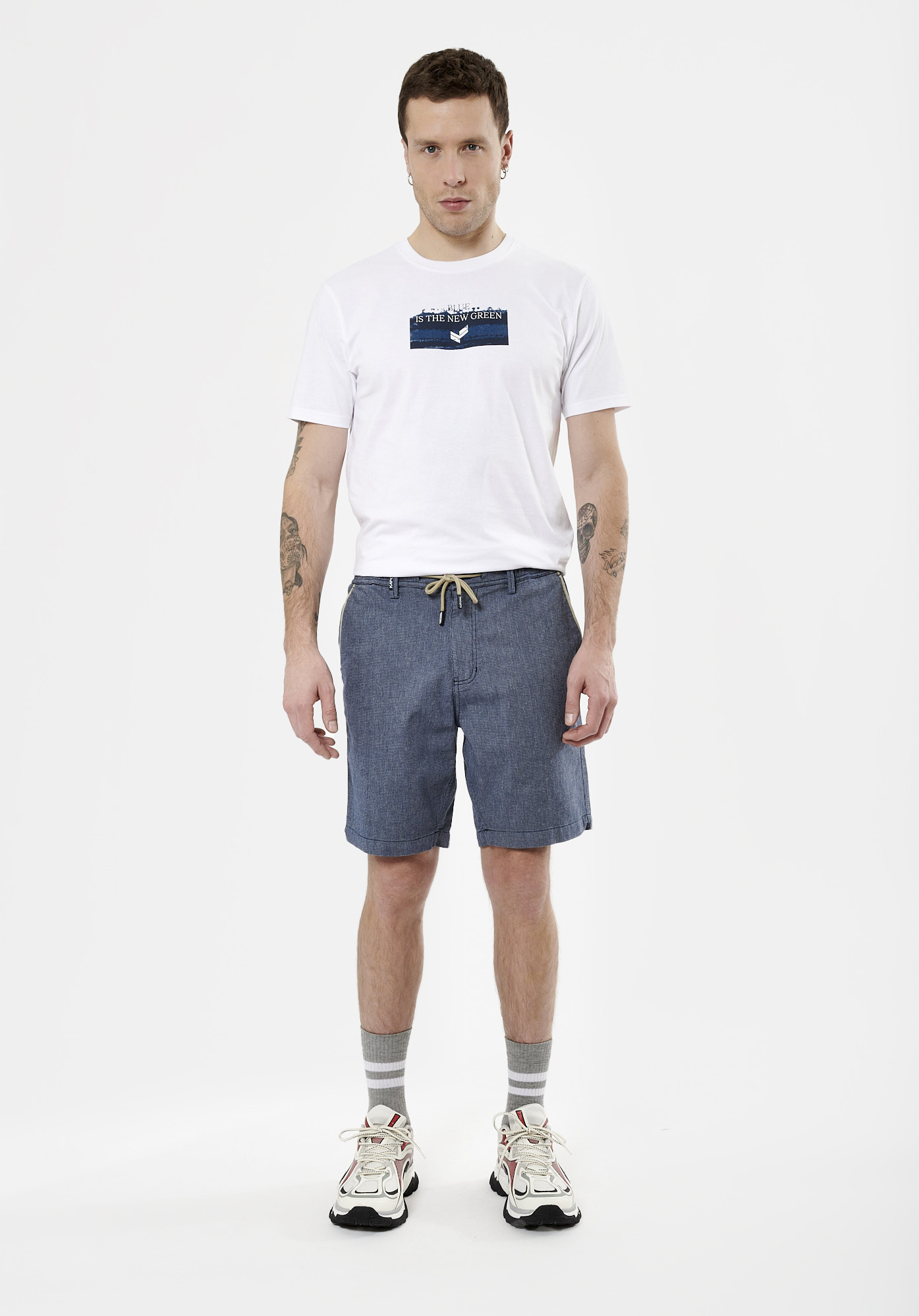 MAORI  Short confort bleu Homme