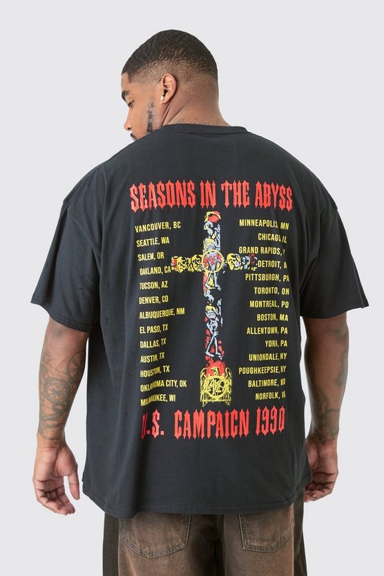 Plus T-Shirt mit lizenziertem Slayer-Print