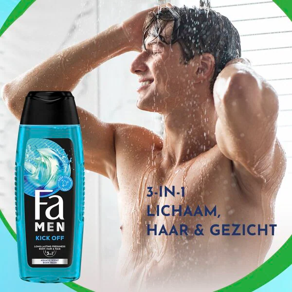Fa Men Kick Off -suihkugeeli ja -shampoo 250ml