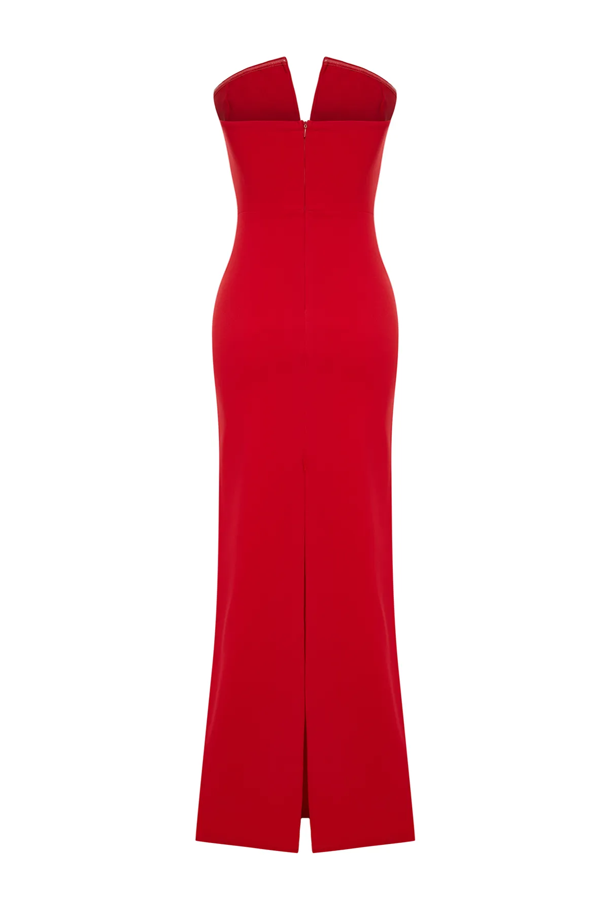 Trendyol Collection  Langes Abendkleid mit rotem Schleifendetail TPRSS24AE00073