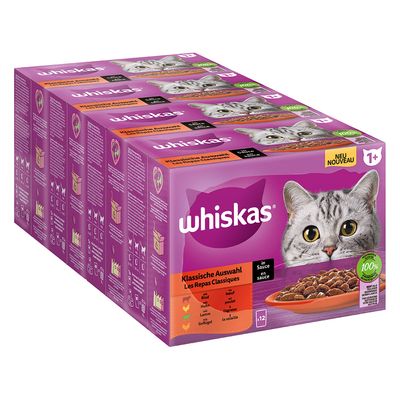 Jumbopack Whiskas 1+ Adult Frischebeutel 144 x 85 g