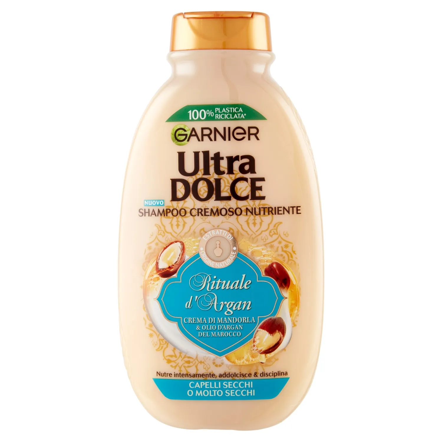 Shampooing nourrissant à la crème d'amande et à l'huile d'argan pour cheveux secs 250 ml