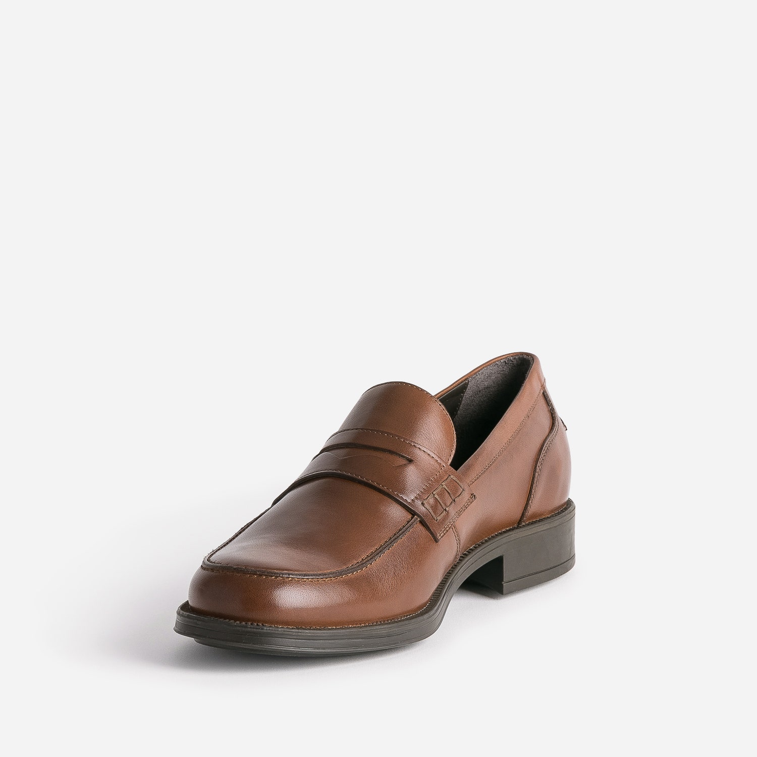 Mocassin marron foncé cuir