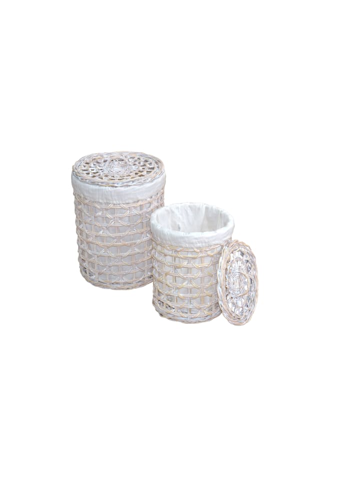 möbel-direkt Wäschekörbe (2er Set) Nada in weiß günstig kaufen 1 Stück