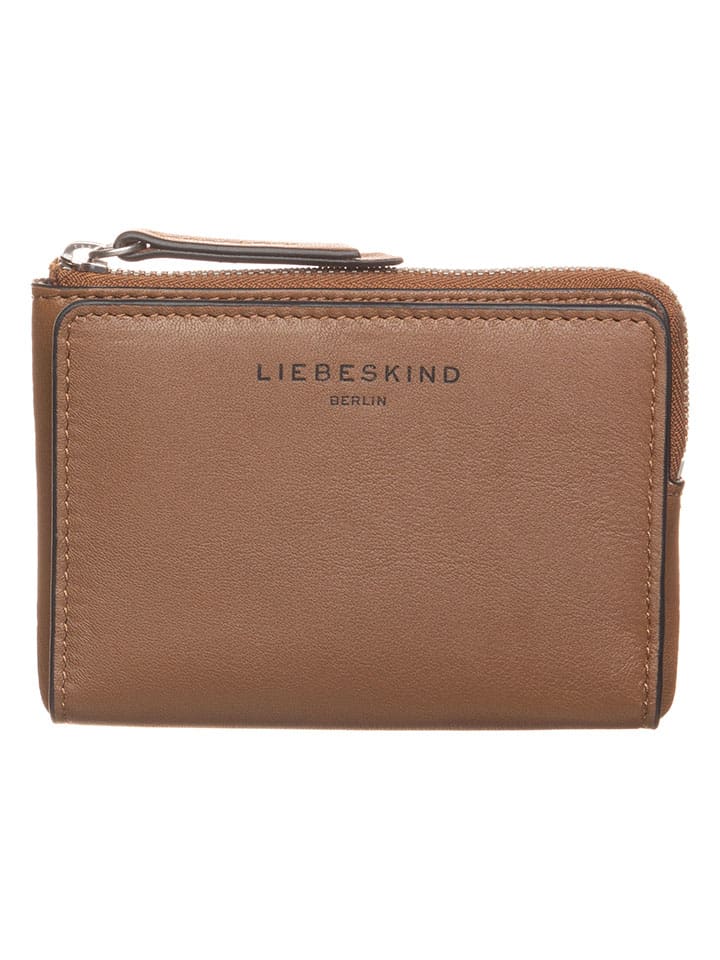 LIEBESKIND BERLIN Leder-Geldbörsen in Hellbraun - (L)13 x (B)9 x (T)2 cm günstig kaufen onesize
