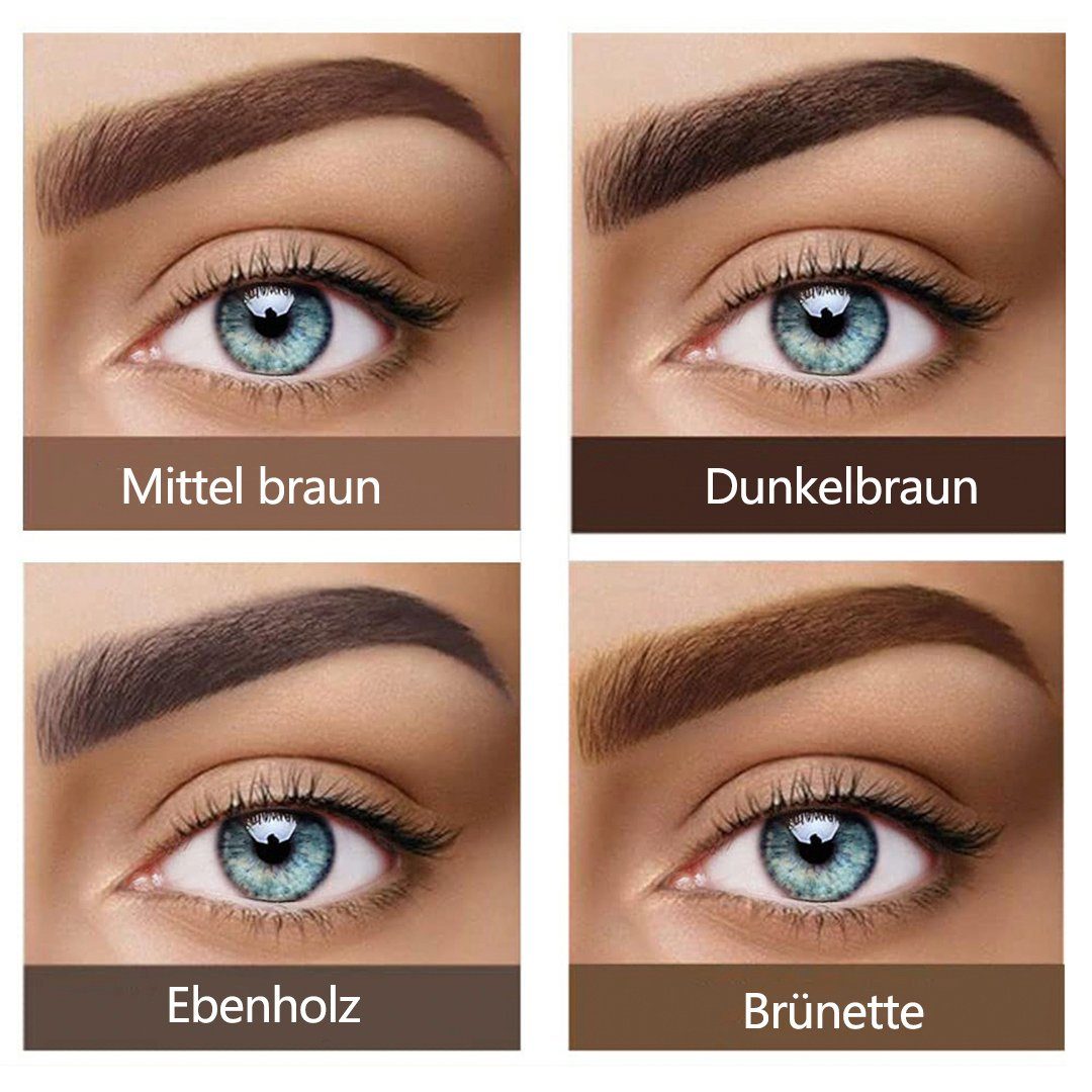 SOTOR Augenbrauenfarbe Brauenstempel,wiederverwendbares Make-up-Brauenpuder-Schablonenset, 1-tlg., für Frauen, Augenbrauen, wasserfestes Make-up-Kosmetik-Set, mittelbraune Brauenstempel