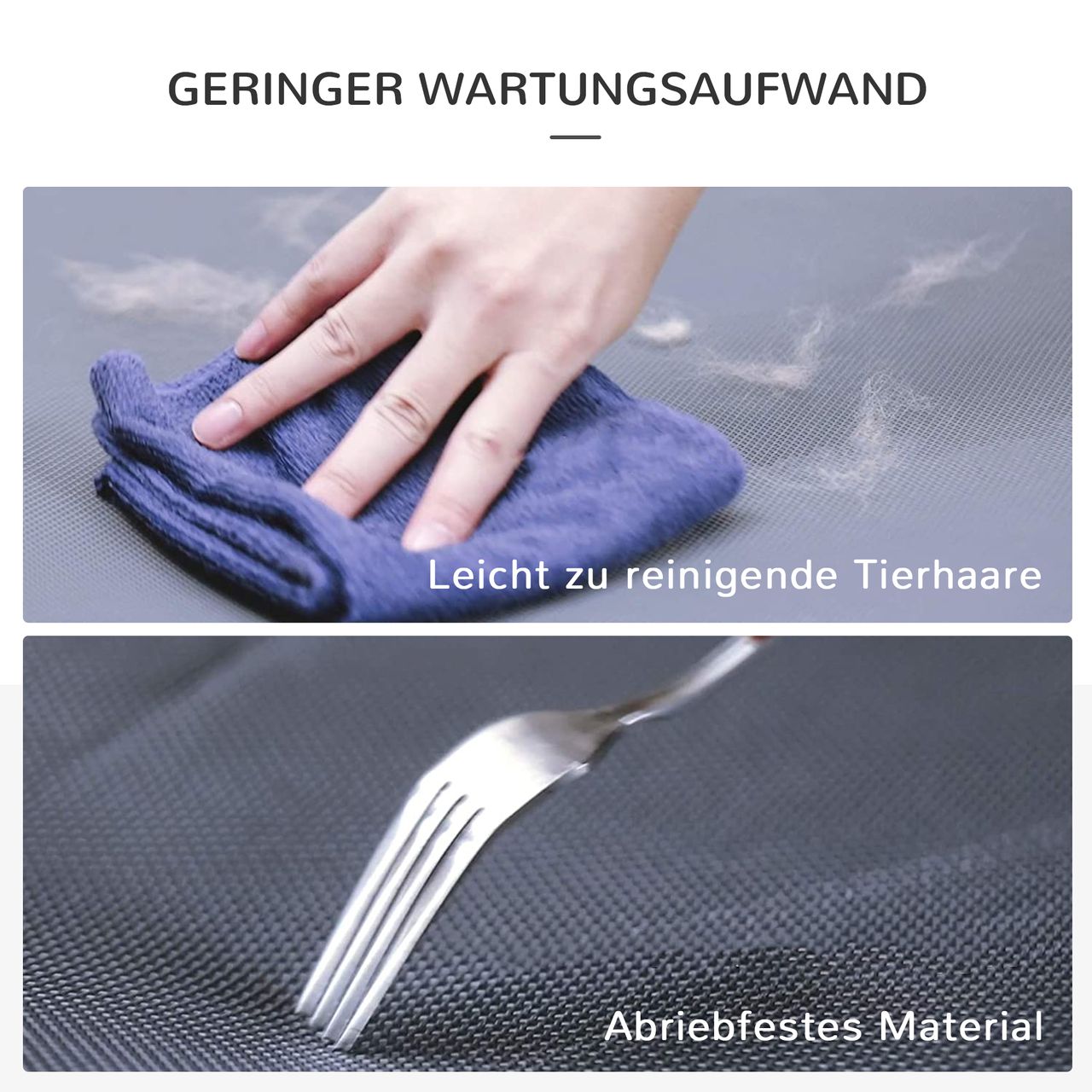 PawHut Hundeliege Outdoor Hundebett Katzenbett Schlafplatz faltbar grau