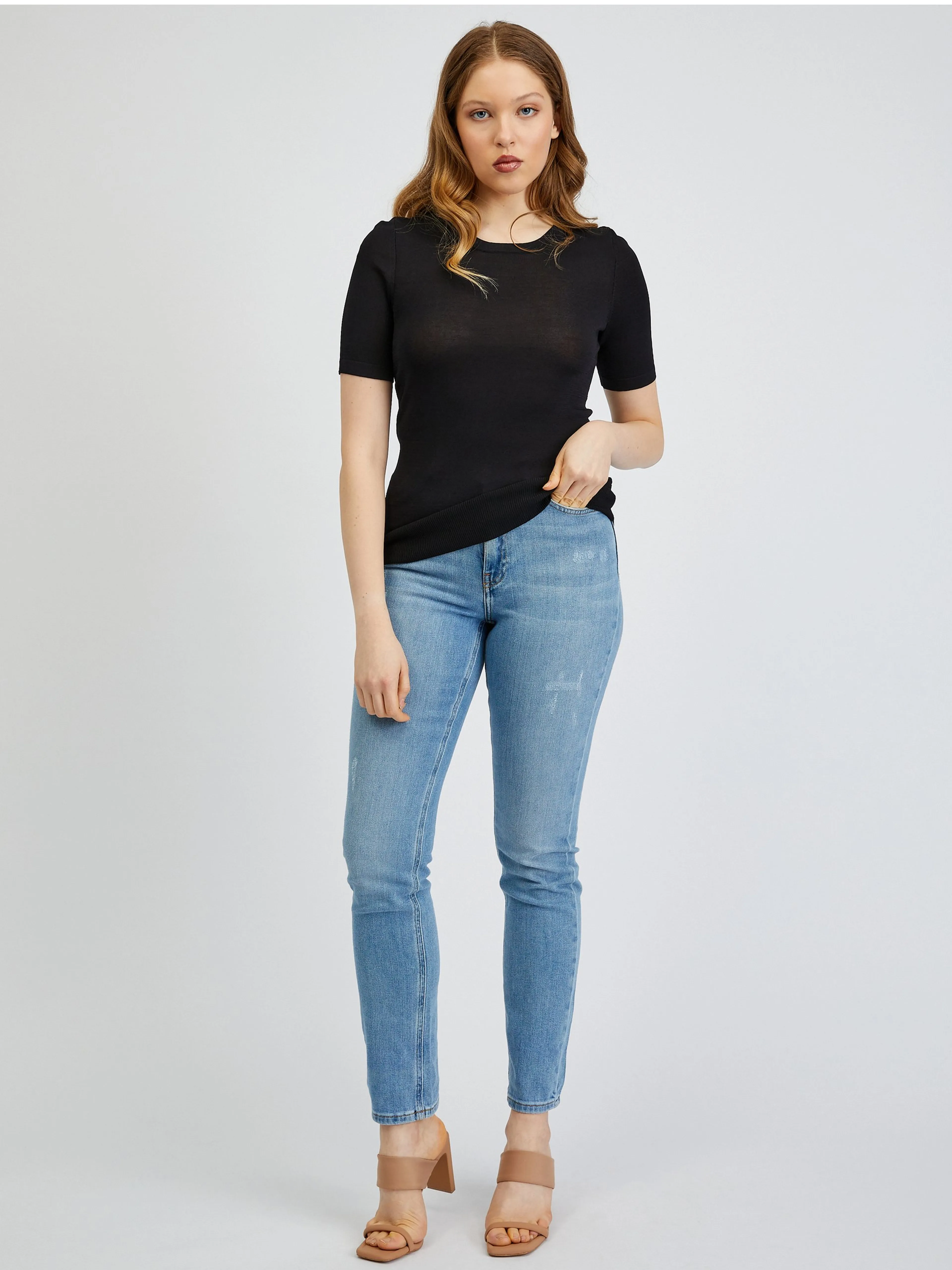 Schwarzes Damen-Pullover-Shirt ORSAY
