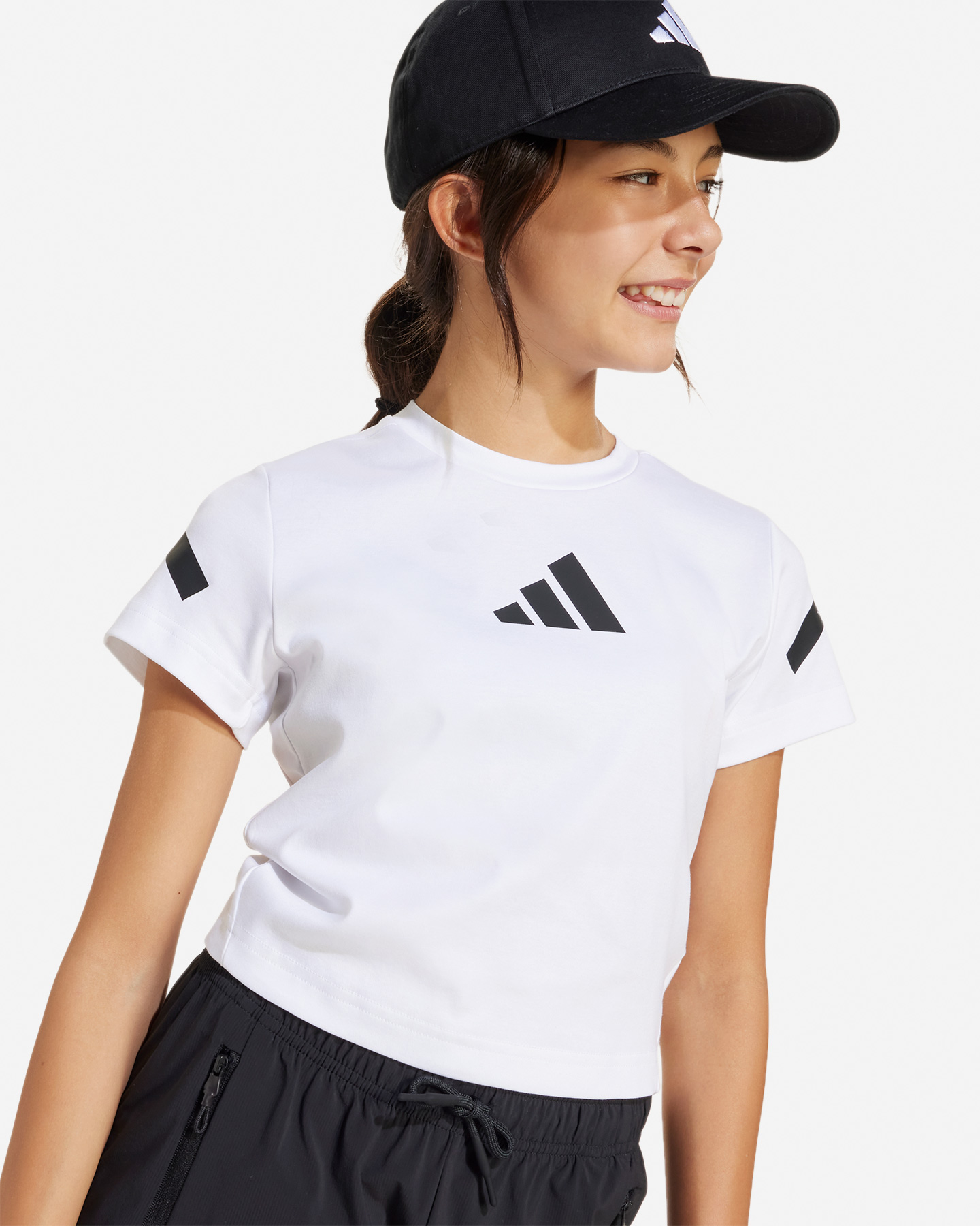 Koszulka Adidas Crop Zone Jr JD1317