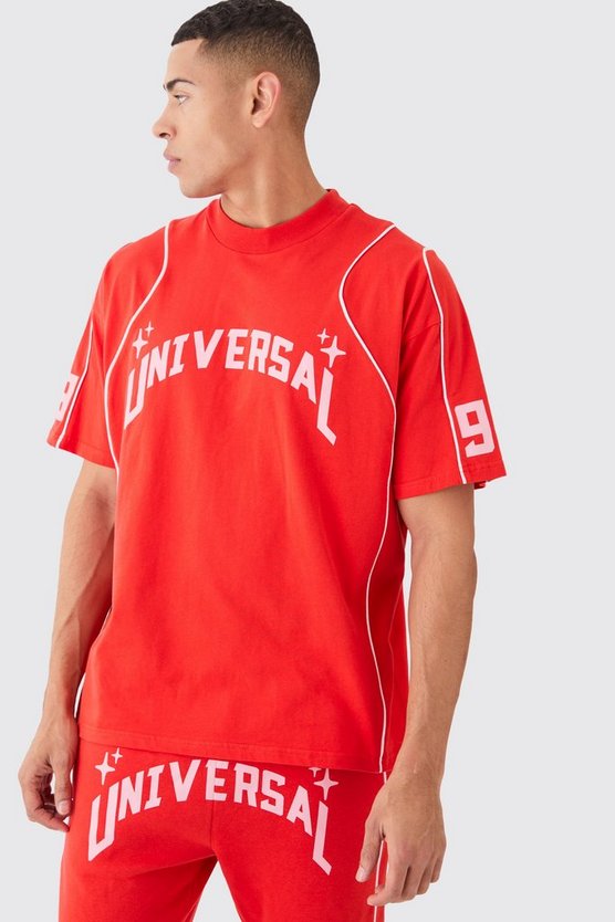 Oversize T-Shirt und Jogginghose mit Universal-Print