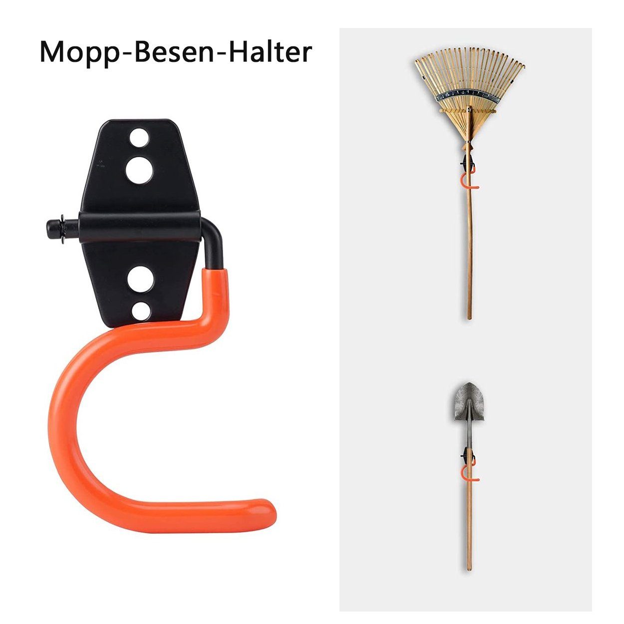 BOTC Wandhaken Garage Doppelhaken, Schwerlast Wandhaken Schwerlast Garage, Garage, Garten, Laden, Keller, Lagerhaus, (set, 16-St., 16 Haken, 32 Paar Wanddübel und Schrauben), Garagenhaken - Werkzeughaken - Gartengerätehaken
