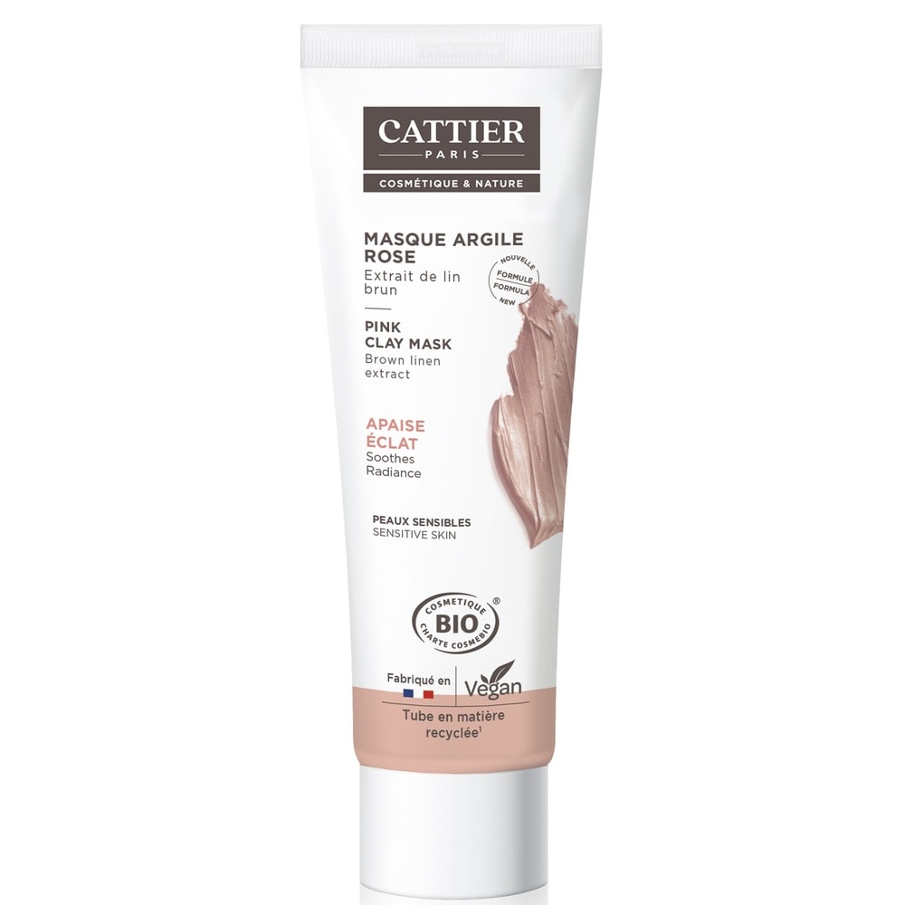 cattier Masque argile rose 100ml Soins Argile