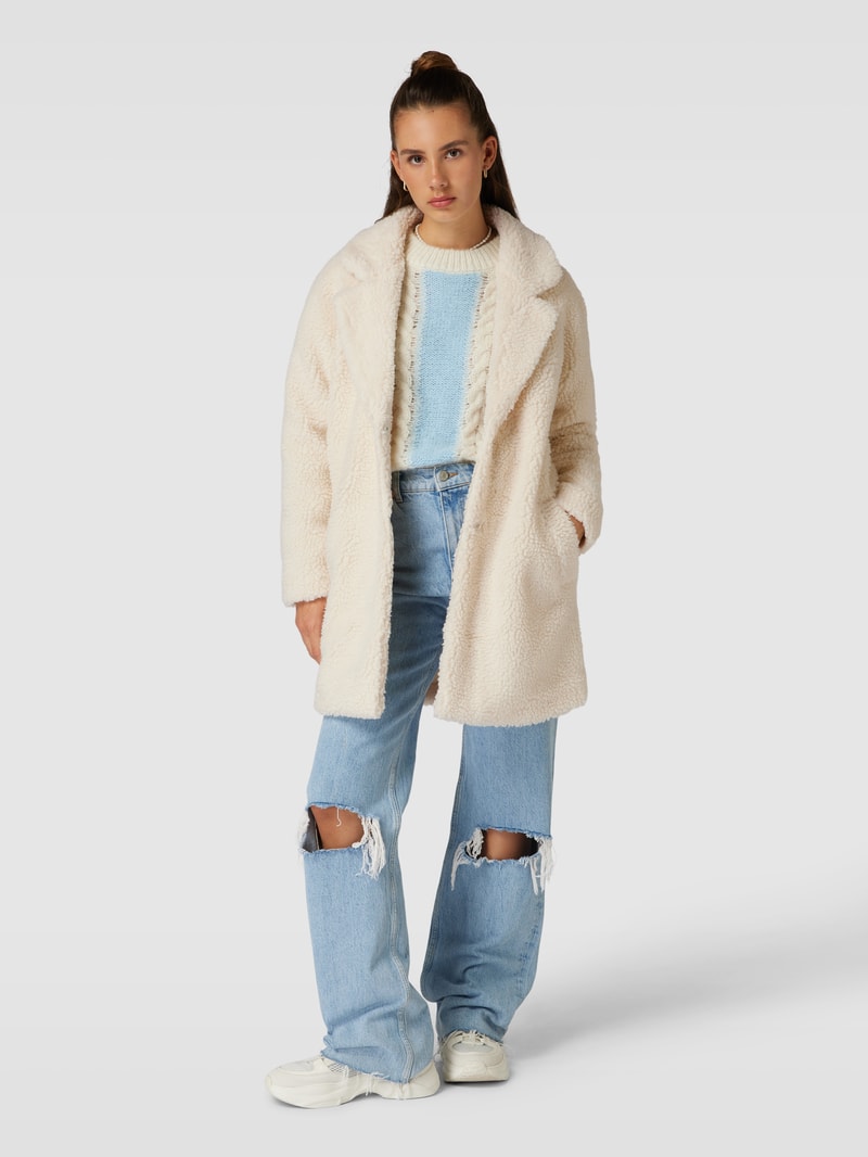 Mantel mit Teddyfell Modell 'NEWAURELIA' in offwhite
