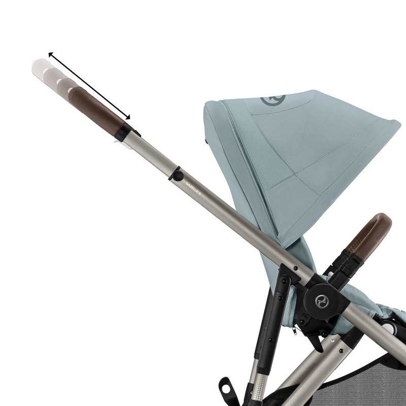 Poussette tout terrain Gazelle S sky blue chassis taupe Cybex