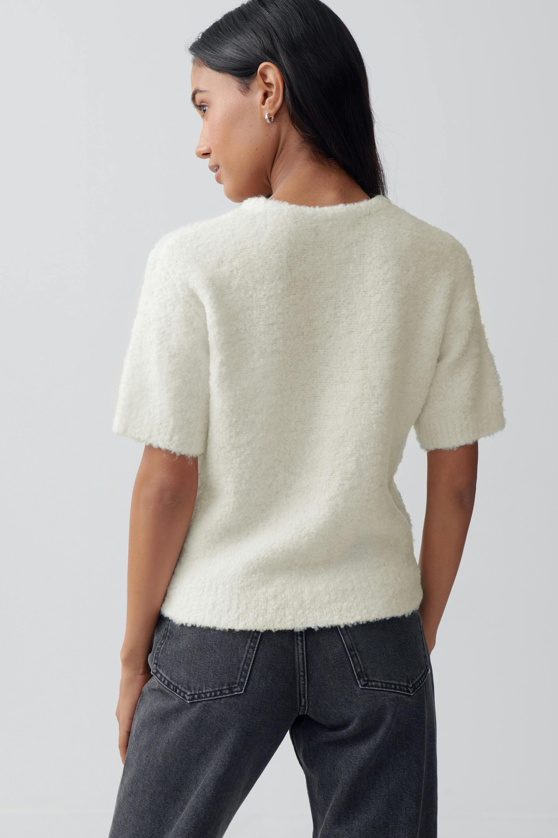 Knitted boucle cardigan