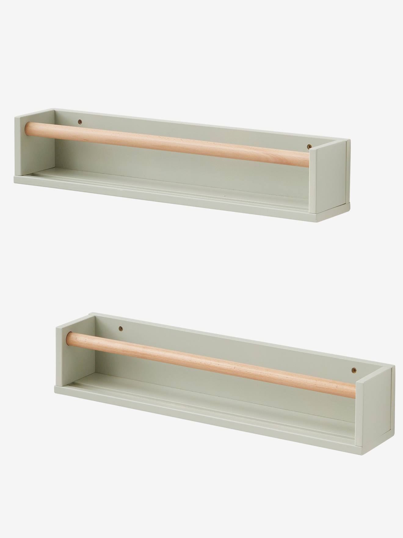 Vertbaudet 2er-Set Kinderzimmer Wandregale KONFETTI - rosa/natur