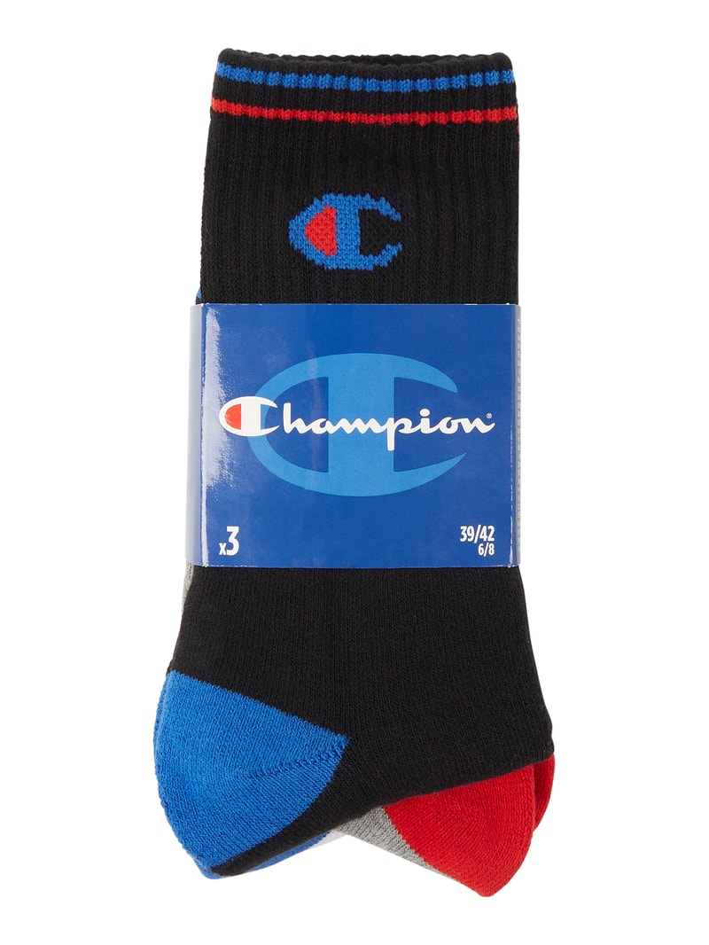 Socken mit Mehrzonen-Polsterung im 3er-Pack in mittelgrau meliert