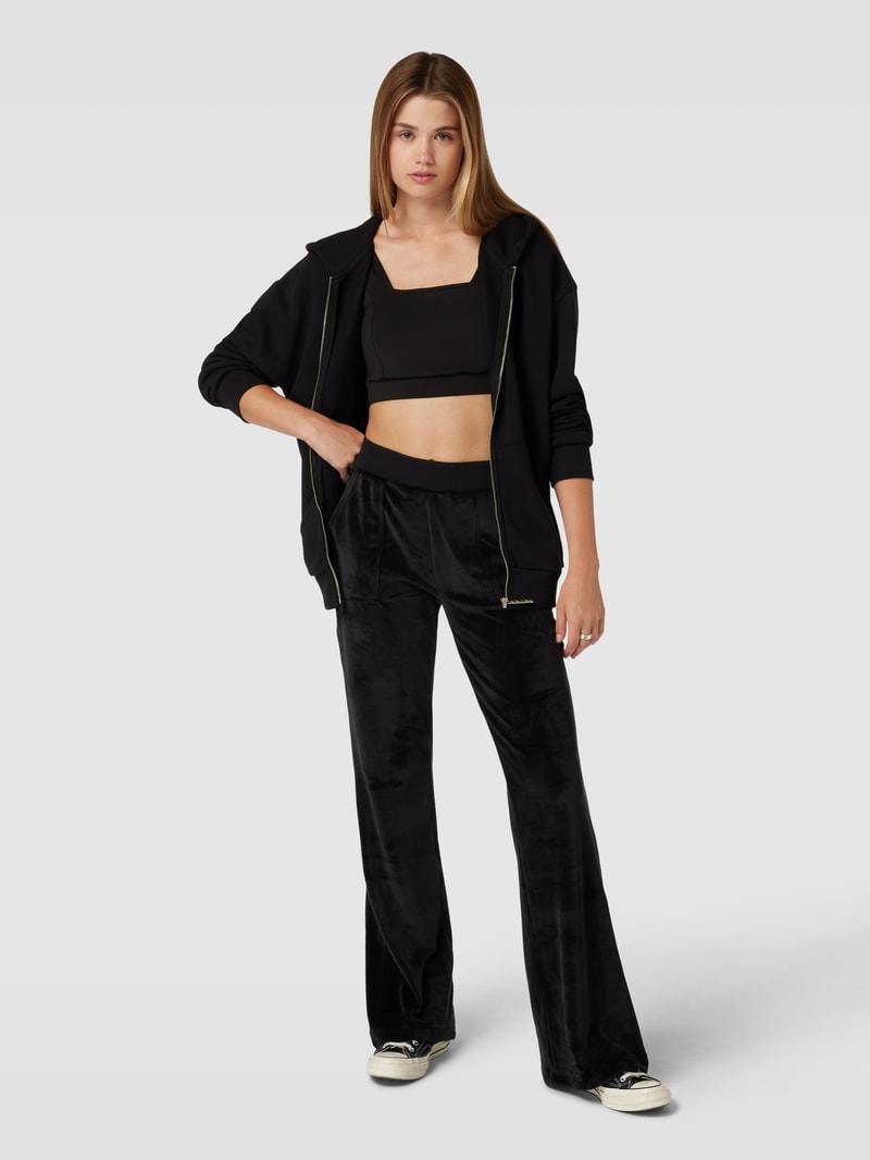Sweatpants in Samt-Optik Modell 'VELVET' in schwarz