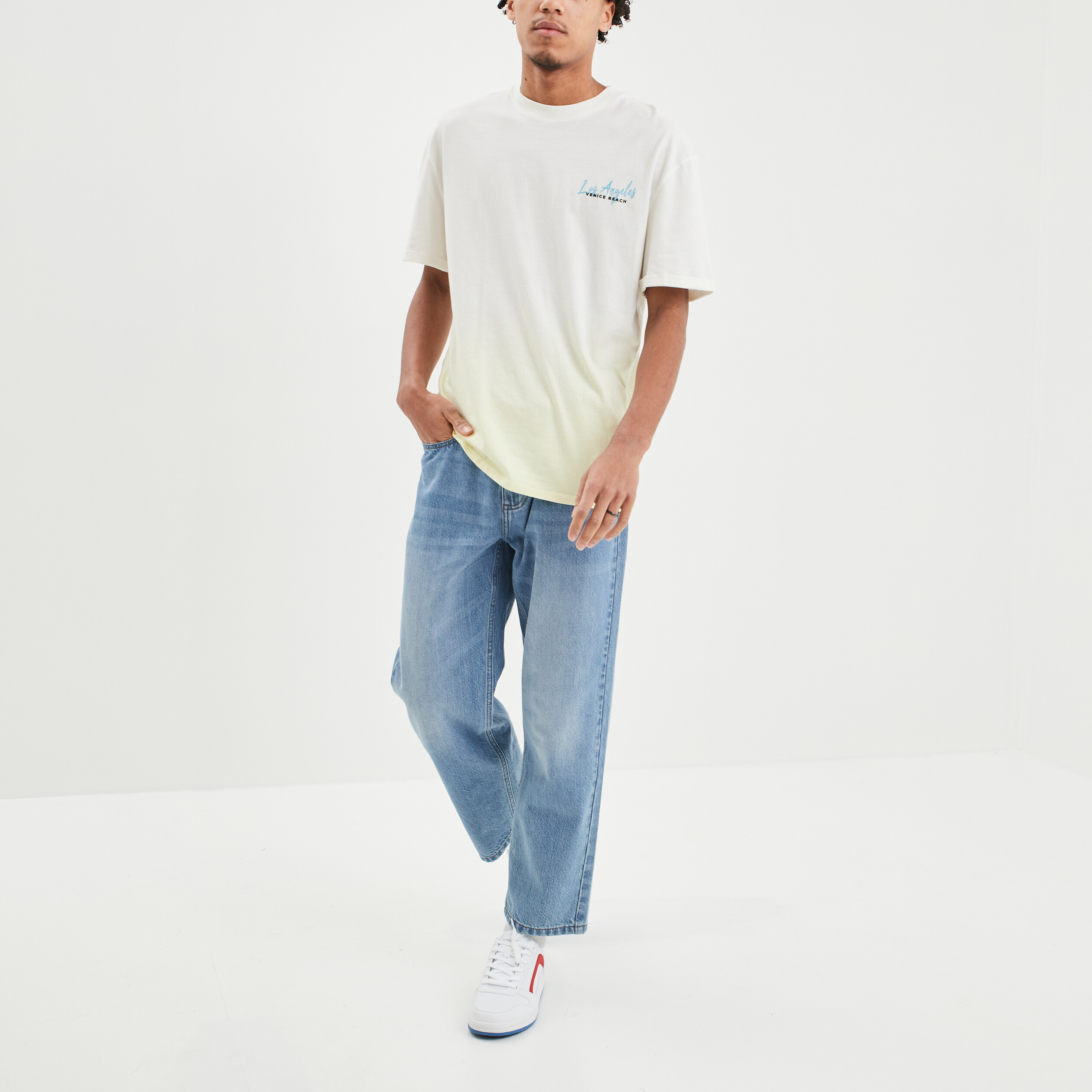 T-shirt manches courtes Creeks jaune clair homme | La Halle