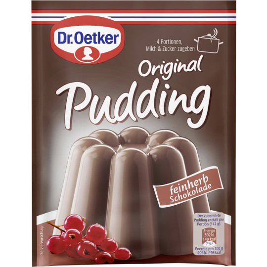 Dr.Oetker Original Puddingpulver feinherb Schokolade 3ST 144G