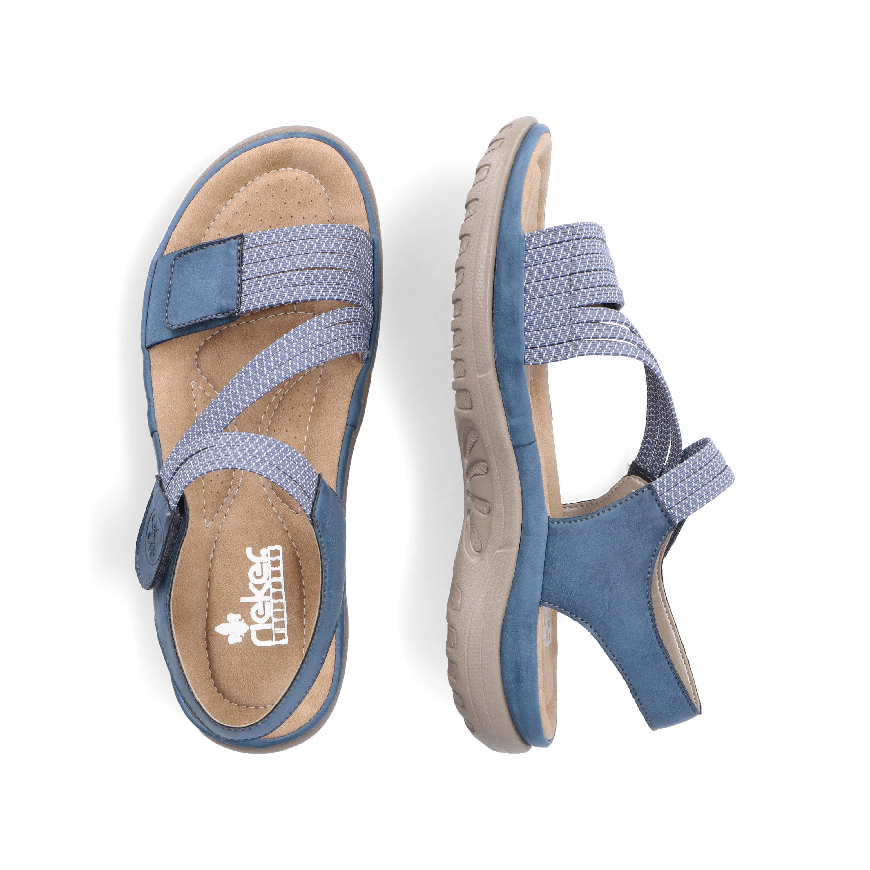 Rieker Damen Riemchensandalen himmelblau