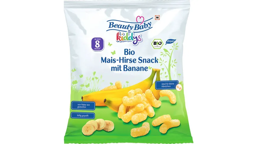 Beauty Baby Kiddys Bio Mais-Hirse Snack Banane 30 g