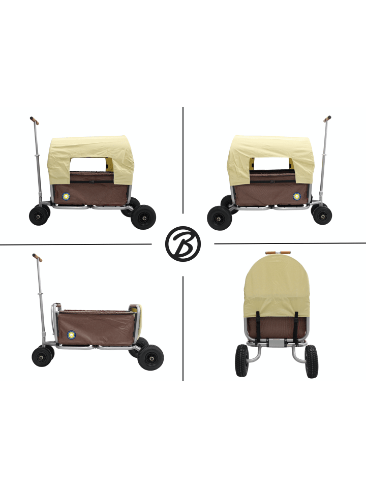 Beachtrekker Beachtrekker LiFe faltbarer Bollerwagen (Braun)   Bremse   Sonnenverdeck günstig kaufen onesize