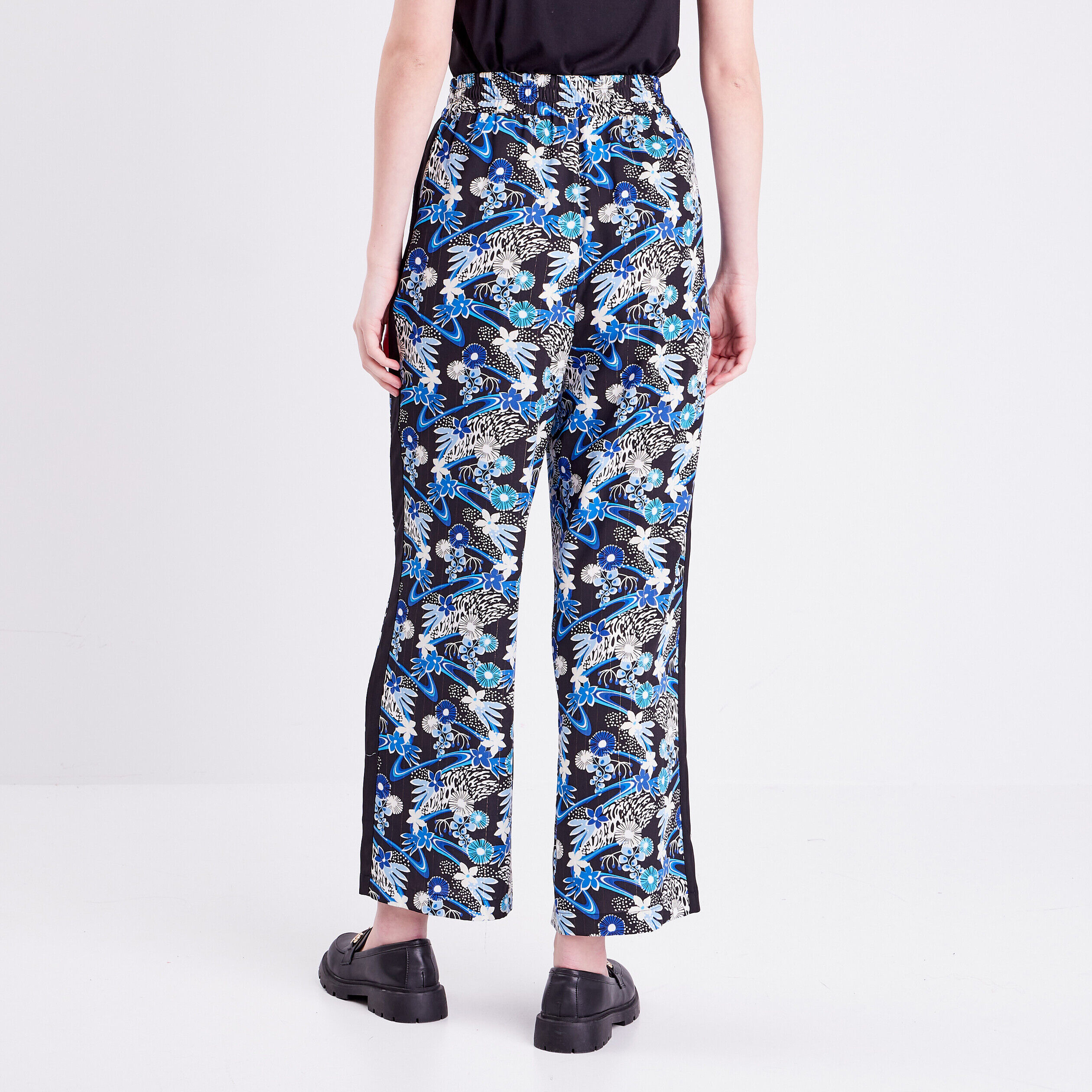Pantalon large fluide noir femme | Cache Cache