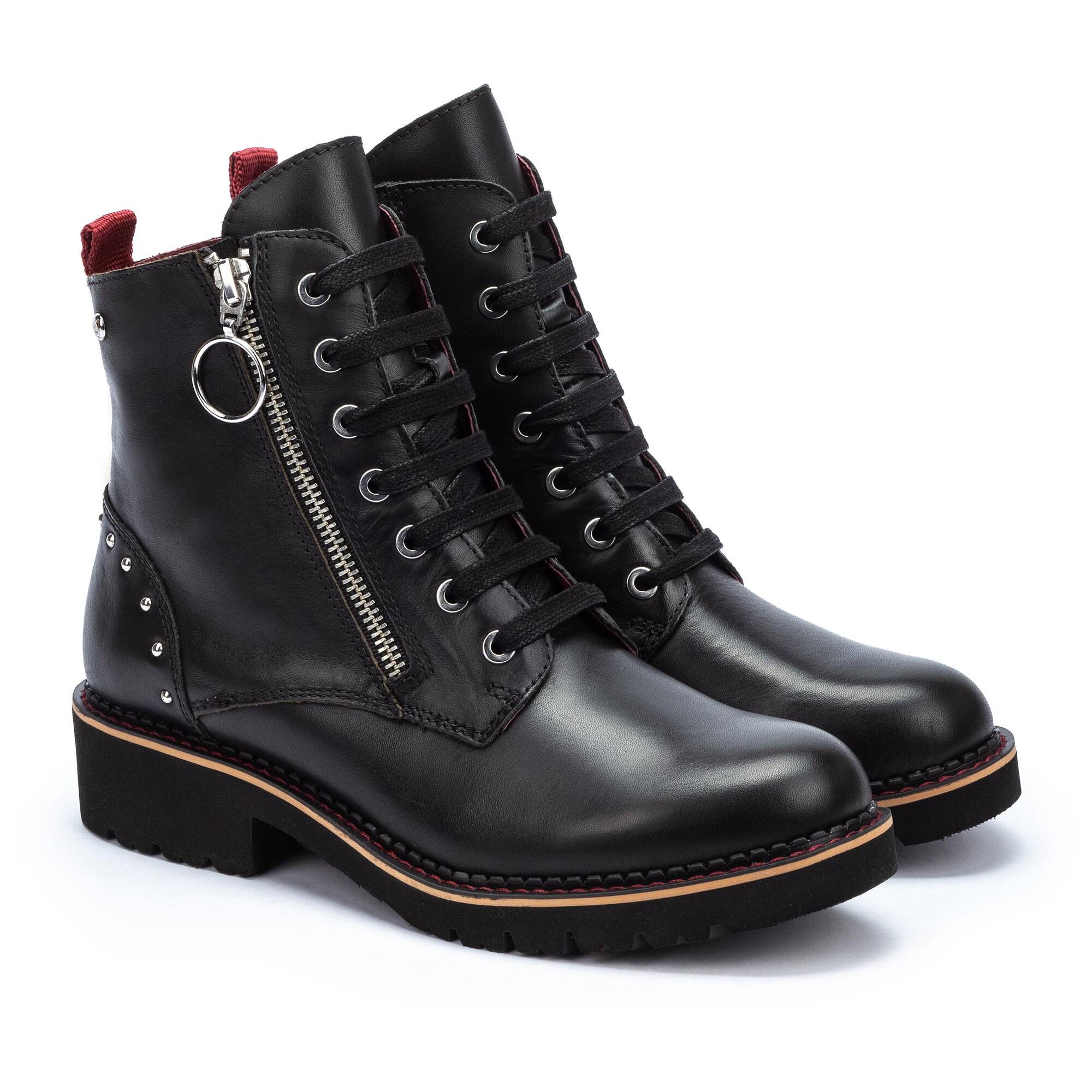buty w stylu motocyklowym - CZARNE