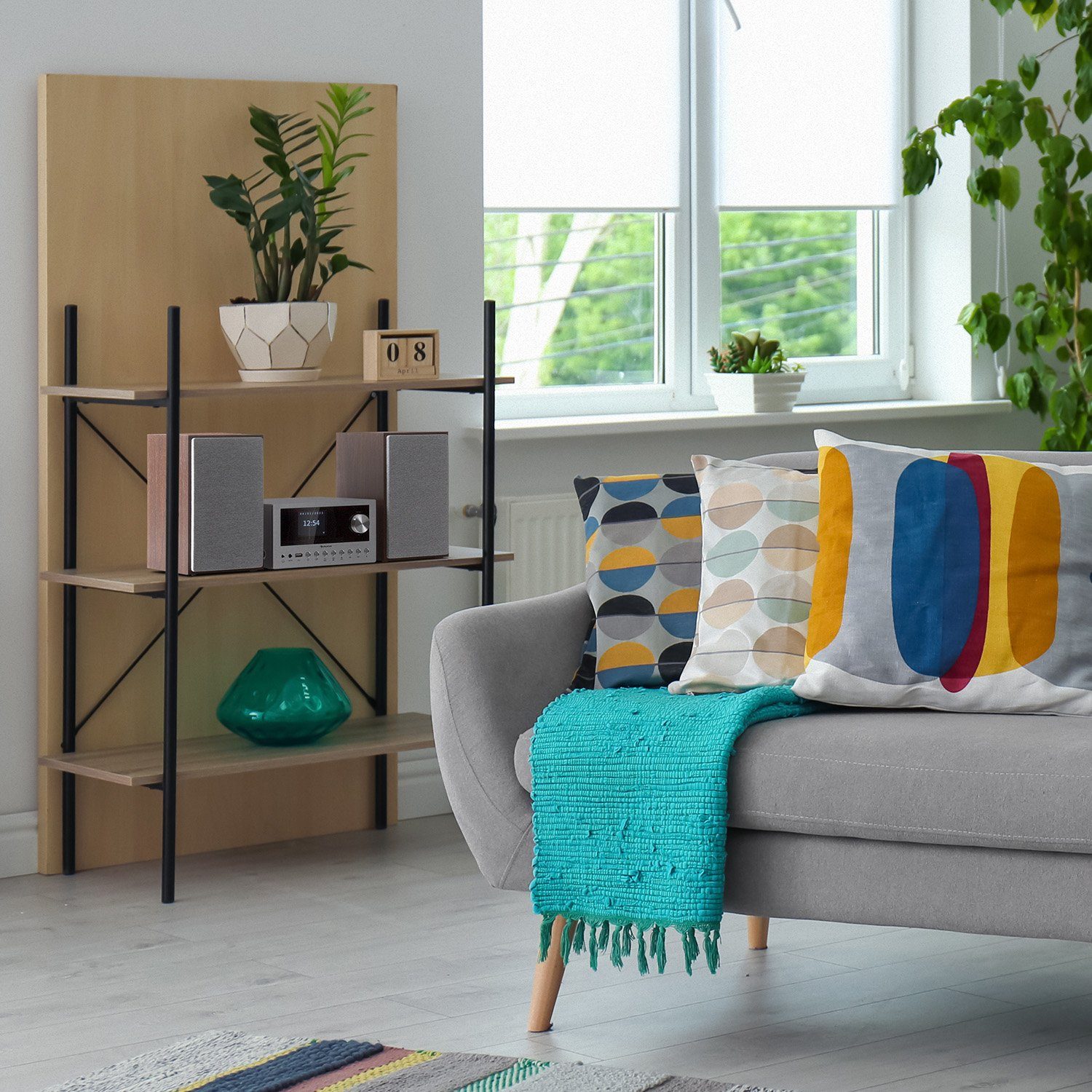 Auna Connect System Stereoanlage (Internet/DAB+/FM Radio, 30 W, Internetradio Küchenradio Digitalradio mit Bluetooth Musikanlage)