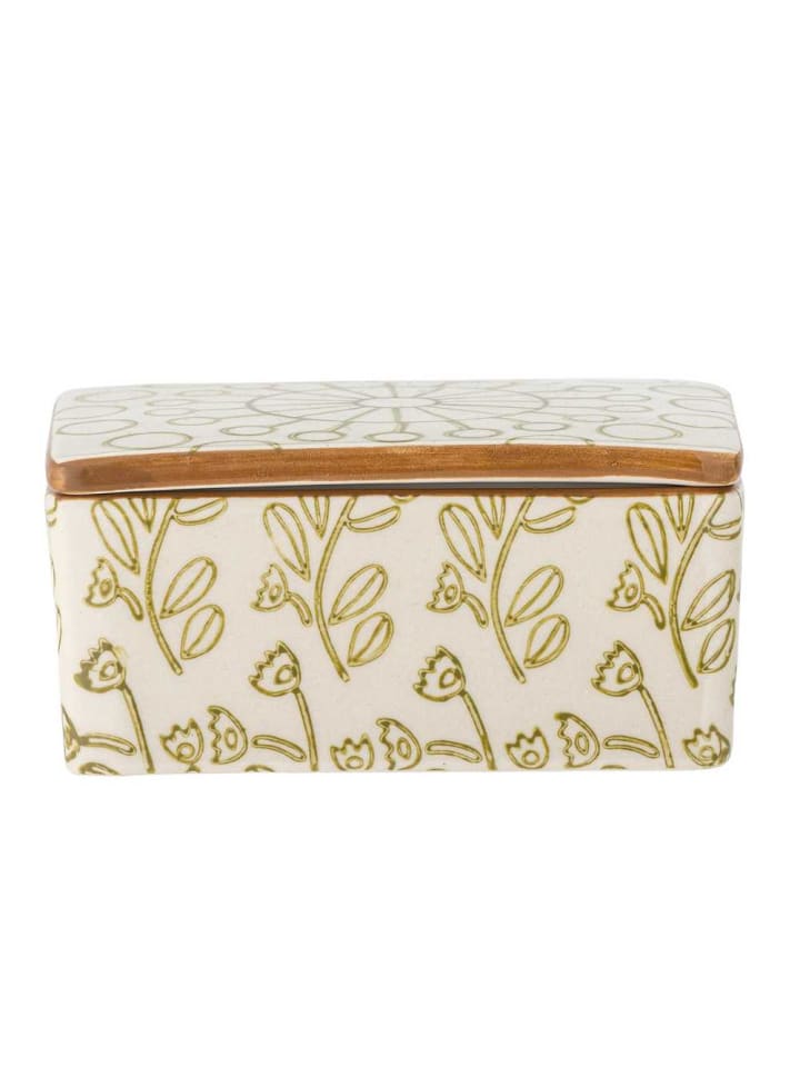 Bloomingville Butterdose MAPLE Weiß Grün Keramik mit Deckel günstig kaufen onesize