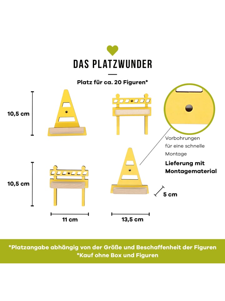 BOARTI Regal Baustelle Kinder Toniebox Tonies Figuren in Gelb günstig kaufen onesize