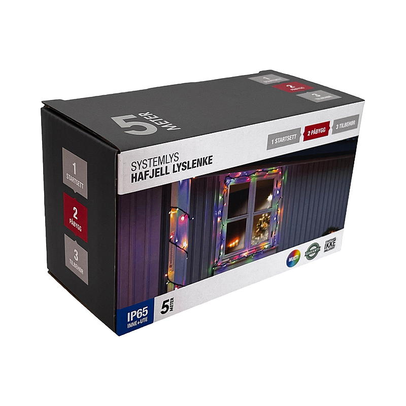 Home Multicolor 50 LED 5 m, påbygg Hafjell