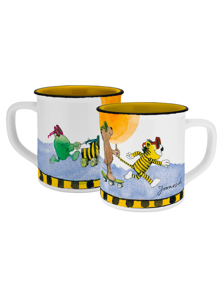 Geda Labels Tasse Janosch Fandom Emaille-Optik  in Gelb - 400ml günstig kaufen onesize