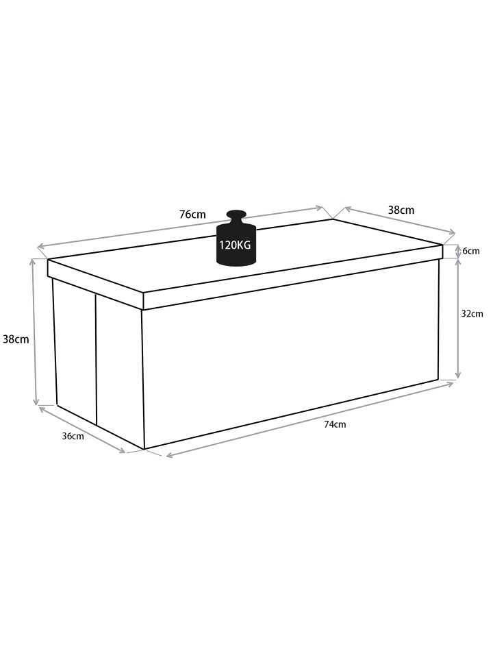 VCM  Stoff Sitztruhe Sitzbank Aufbewahrungsbox Boxas in Creme günstig kaufen onesize