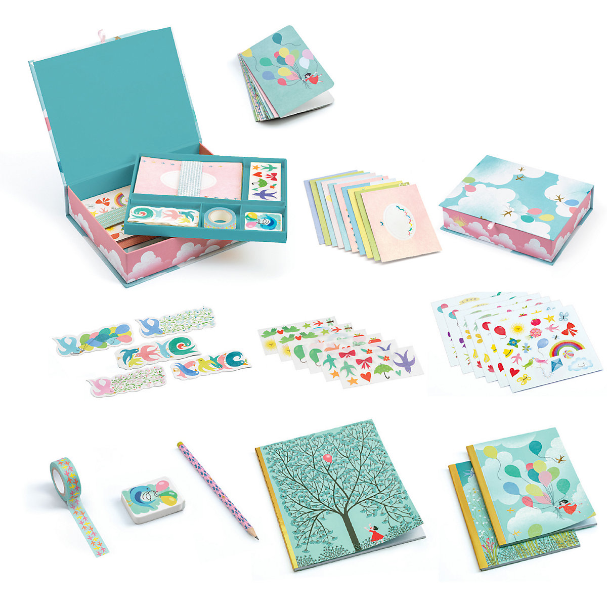 Papeterieset XXL Kreativ Charlotte, inkl. Karten, Stickern & Zubehör