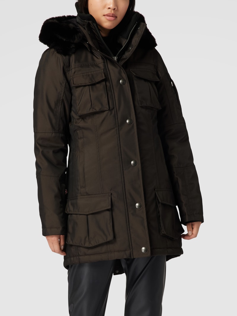 Funktionsjacke mit Label-Patch Modell 'Schneezauber' in dunkelbraun