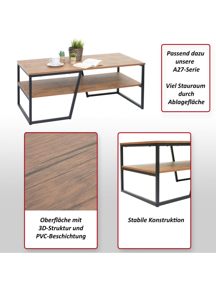 MCW Couchtisch A27 Ablage Metall 3D-Struktur günstig kaufen onesize
