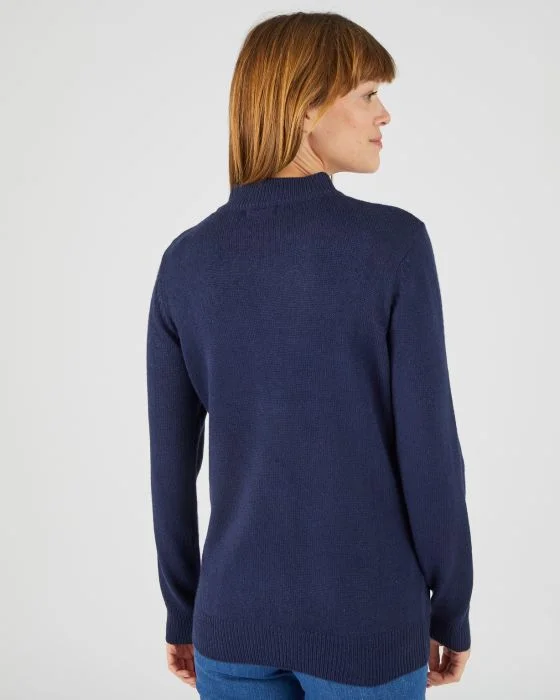 Pull col montant boutonné