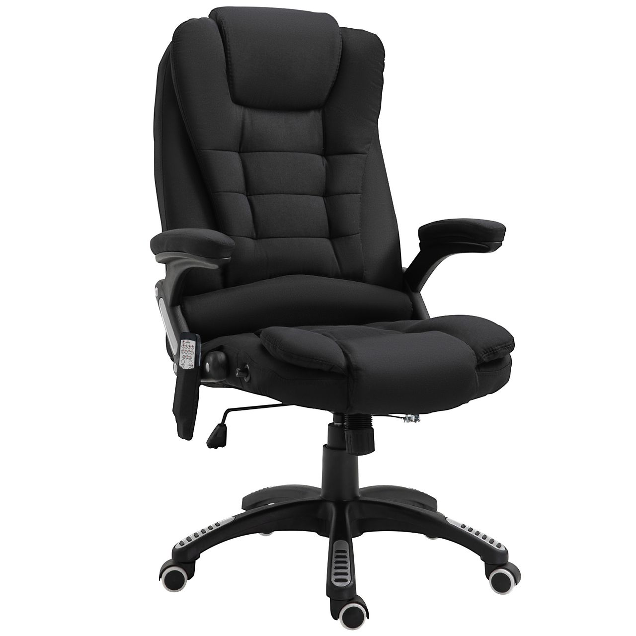 Vinsetto Massagesessel Chefsessel mit Massagefunktion höhenverstellbarer Drehstuhl ergonomischer Gamingstuhl Bürostuhl massage Schwarz 68 x 72 x 110–120 cm