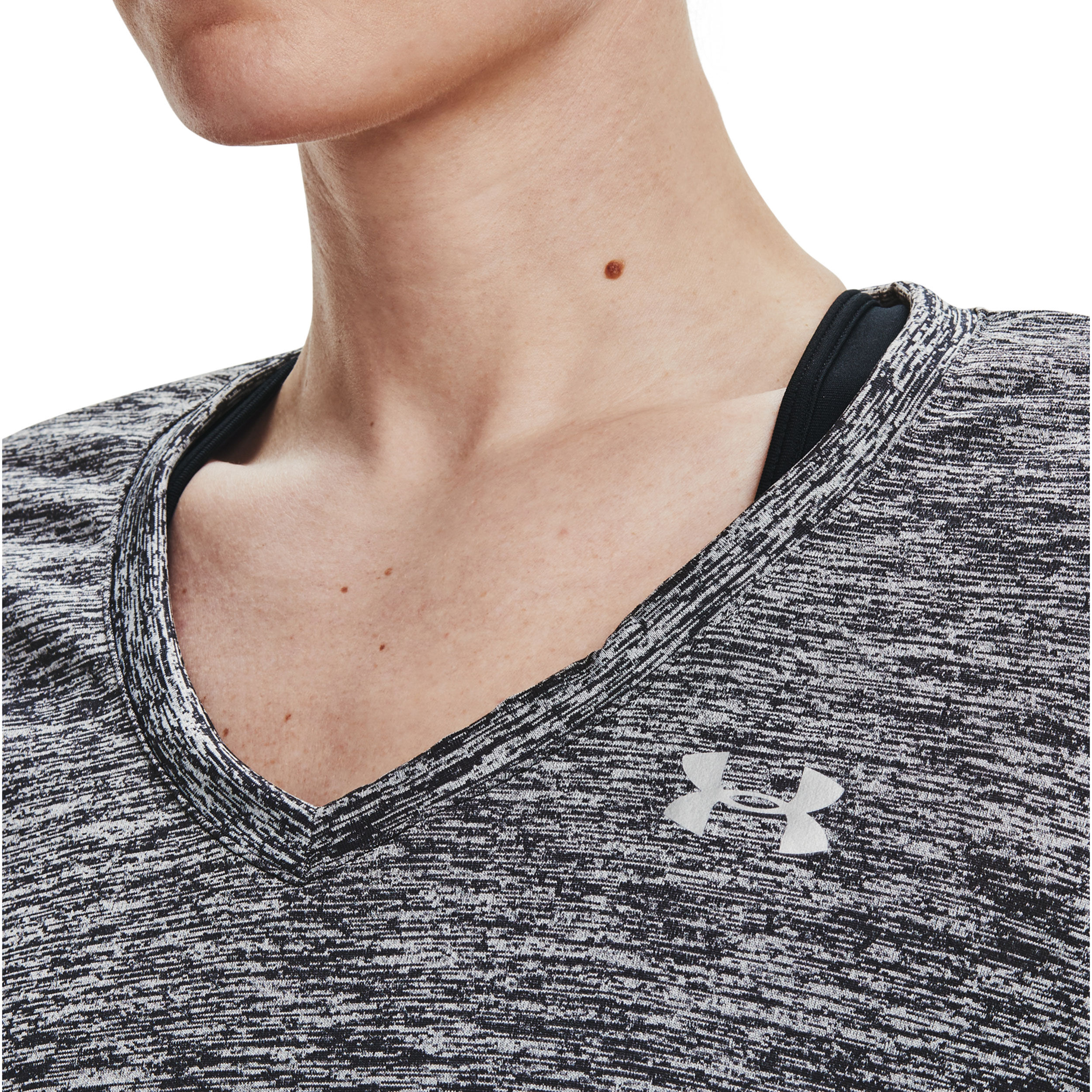 Tech Twist T-Shirt Damen - Dunkelgrau, Schwarz