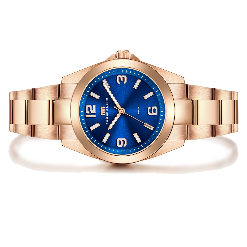 Rhodenwald & Söhne Montre à quartz Majestia en Or rose Acier inoxydable en Or rose Montre