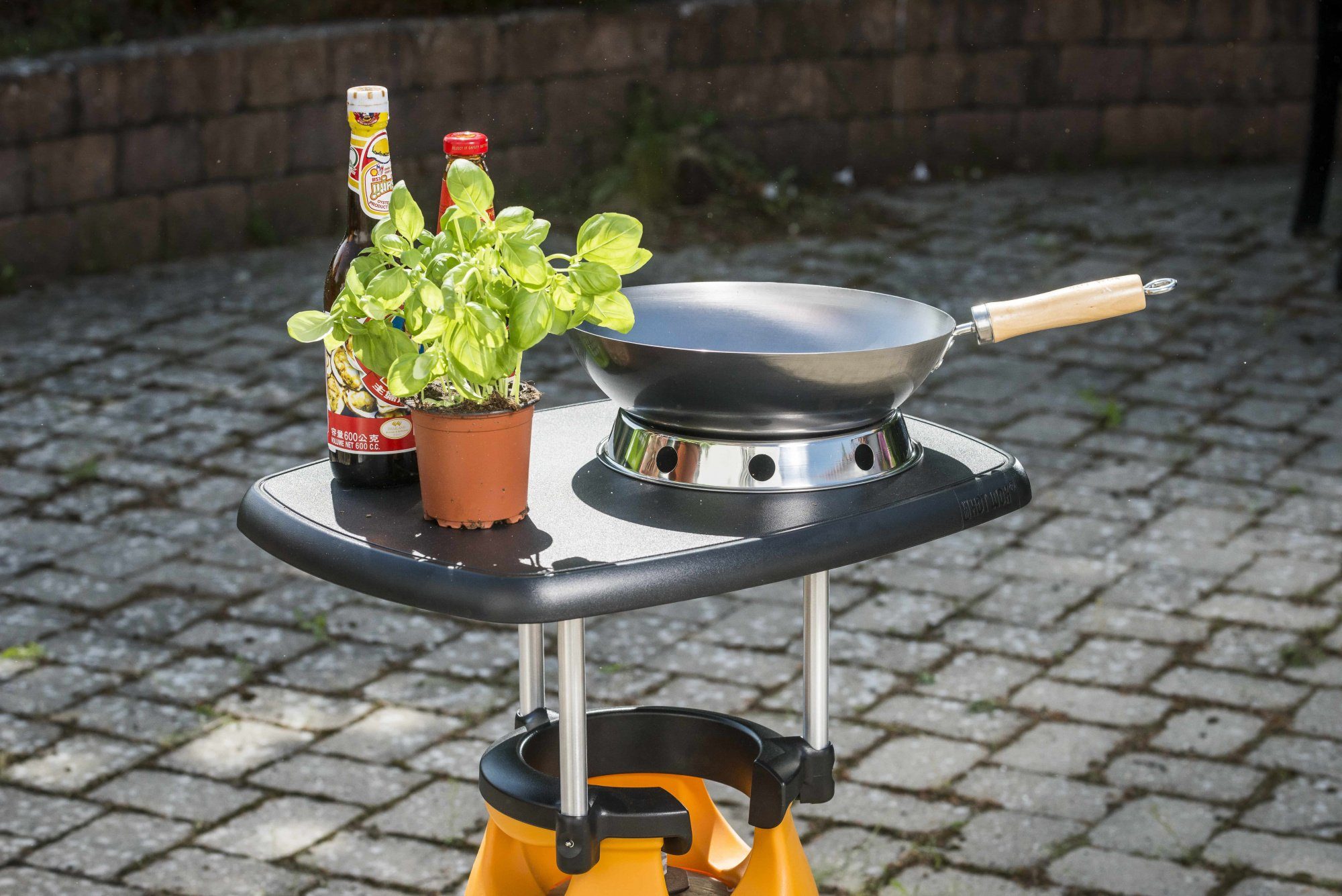 HOTWOK Tresentisch, Line Tisch für Gasflasche Ablage Camping BBQ Abstell-Fläche Outdoor