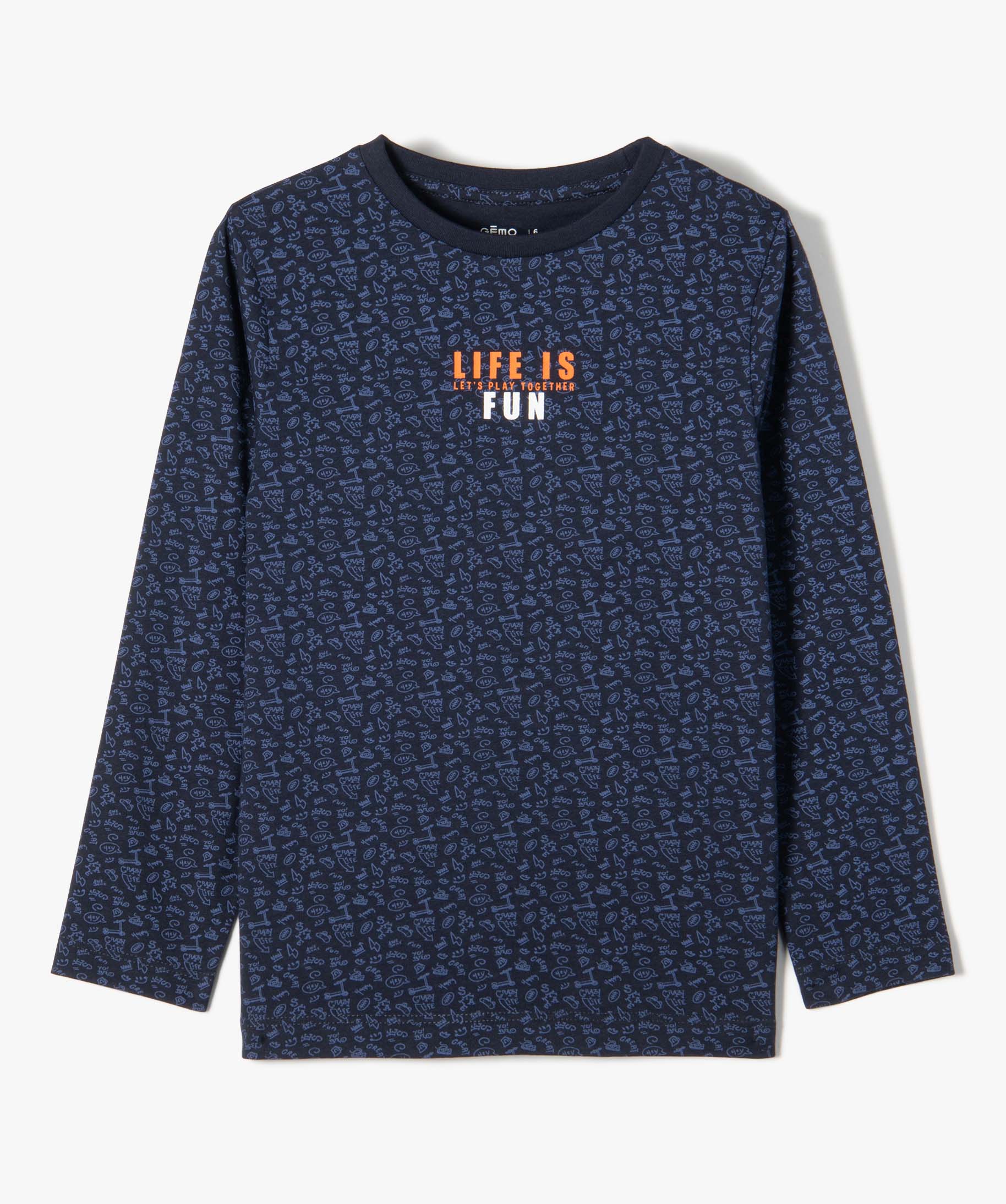 Tee-shirt Garçon à manches longues imprimé sport imprime | GEMO