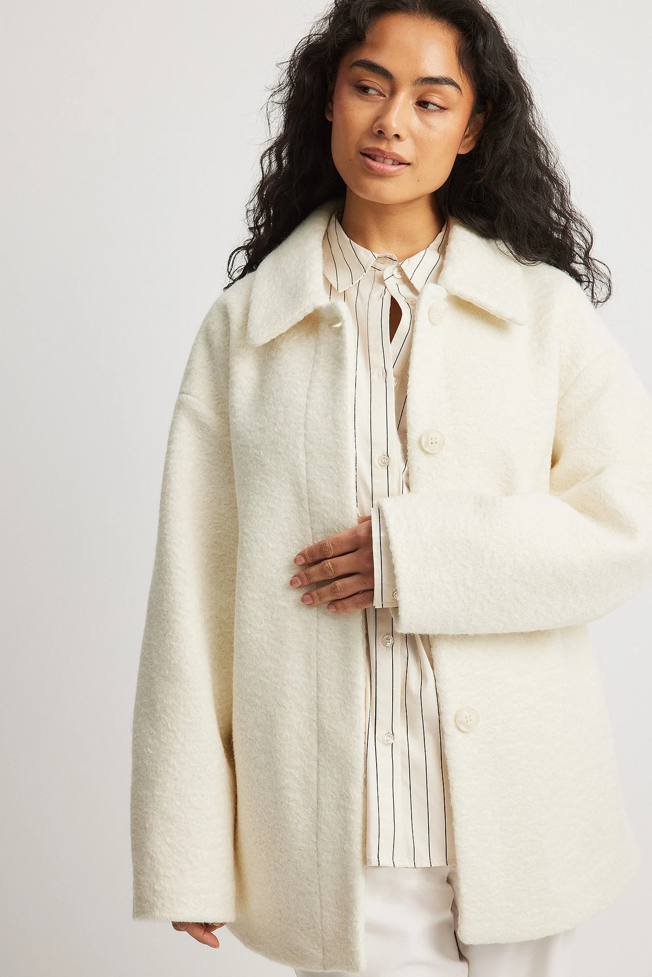 Strukturierte Jacke mit Gürtel