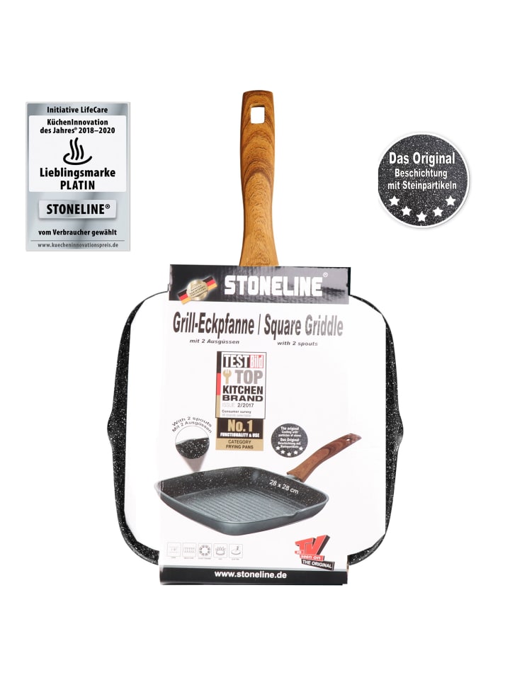 Stoneline Grillpfanne 28 cm | ohne Deckel in Anthrazit günstig kaufen 28 x 28 cm