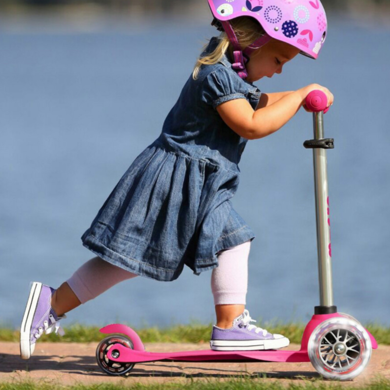 Trottinette 3 Roues- Mini Micro Plus Led Rose