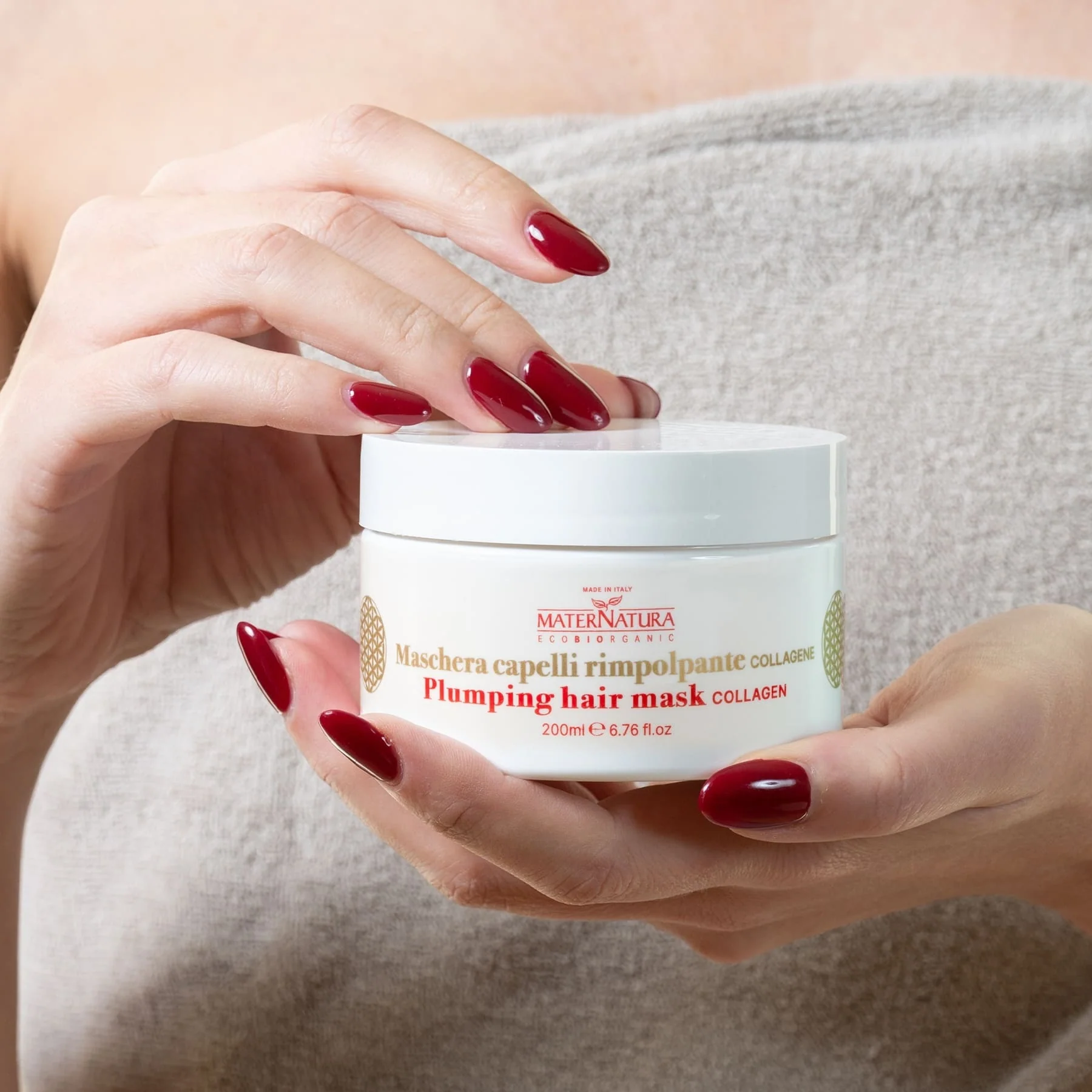 Mascarillas y aceites acondicionadores Mascarilla capilar antiedad voluminizadora con colágeno - Mascarilla capilar desintoxicante