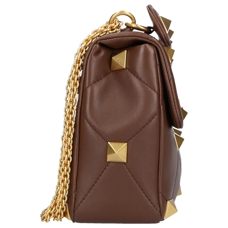 Valentino Garavani - Handtasche ROMAN STUD Kalbsleder - braun