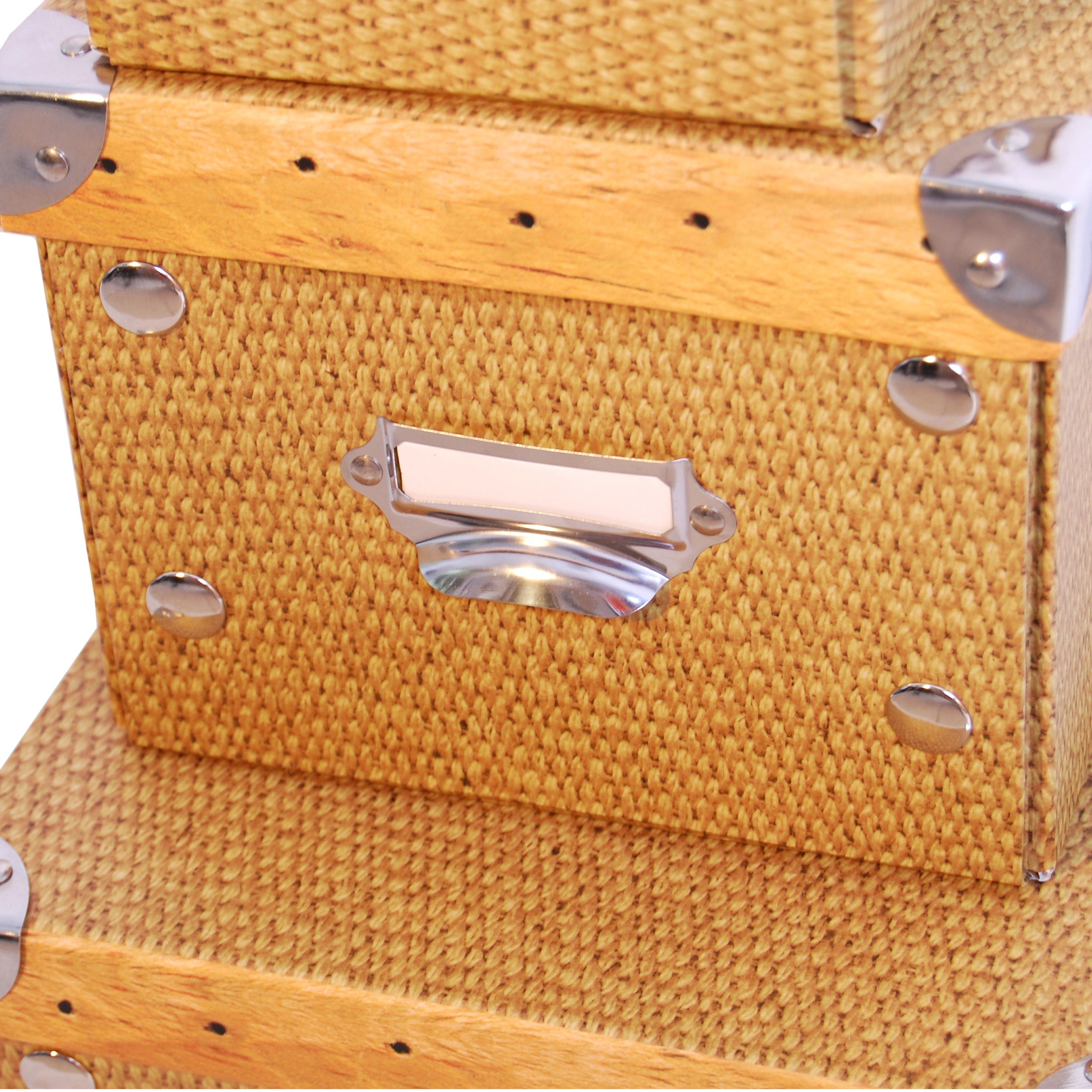 Dynasun Aufbewahrungsbox FC1299KBS BROWN (1 St), 3x XXL Designer Aufbewahrungsbox Karton Ordnungsbox